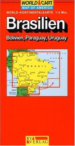 RV World-Kontinentalkarte 1:4 Mio. Brasilien - Bolivien, Paraquay, Uruquay