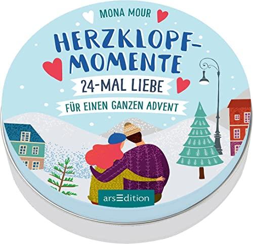 Herzklopfmomente. 24-mal Liebe für einen ganzen Advent: Adventskalender in dekorativer Dose, mit kleinen Liebesgeschichten