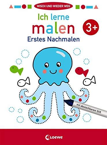 Wisch und wieder weg - Ich lerne malen 3+: Erstes Nachmalen - Malbuch für Kinder ab 3 Jahre