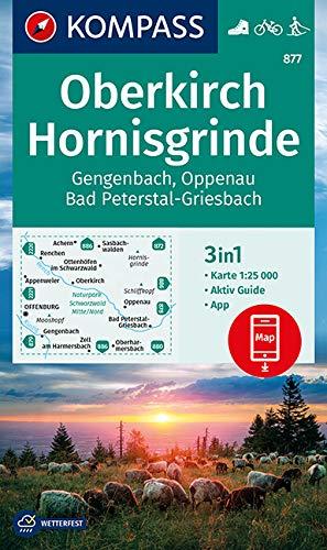 KOMPASS Wanderkarte Oberkirch, Hornisgrinde, Gengenbach, Oppenau, Bad Peterstal-Griesbach: 3in1 Wanderkarte 1:25000 mit Aktiv Guide inklusive Karte ... Langlaufen. (KOMPASS-Wanderkarten, Band 877)