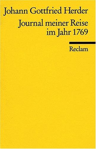 Journal meiner Reise im Jahr 1769