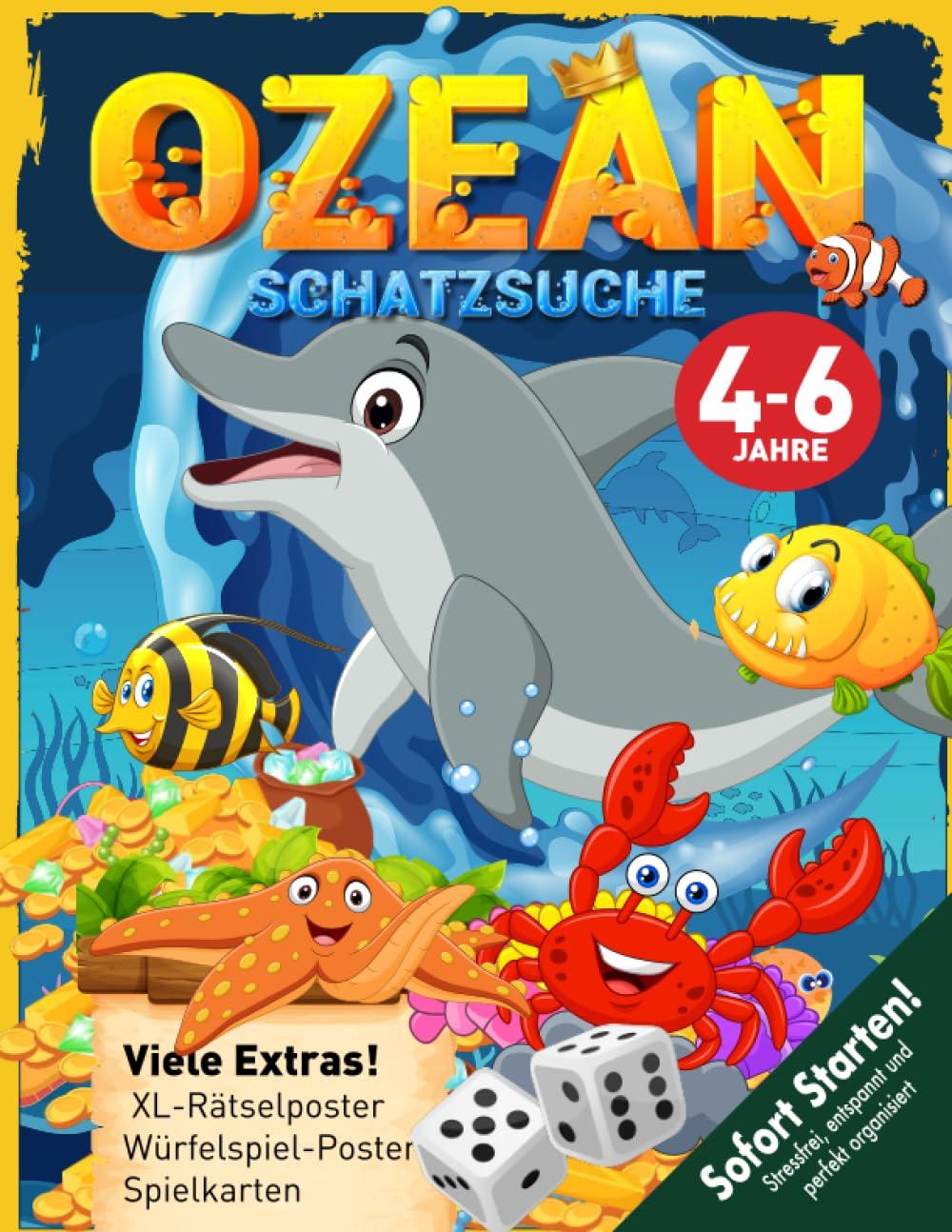 Spannende Ozean Schatzsuche Kindergeburtstag 4-6 Jahre: Helft der Meerestierbande, findet den Unterwasserwelt-Schatz mit dem magischen Armband - startklare Schnitzeljagd! (Bravo Schatzsuche)