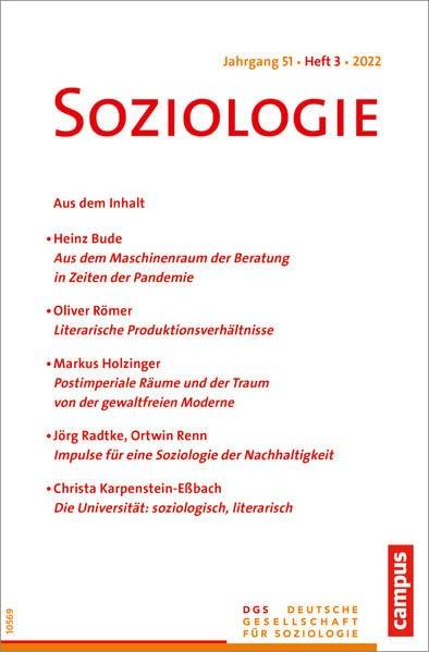 Soziologie 03/2022: Forum der Deutschen Gesellschaft für Soziologie