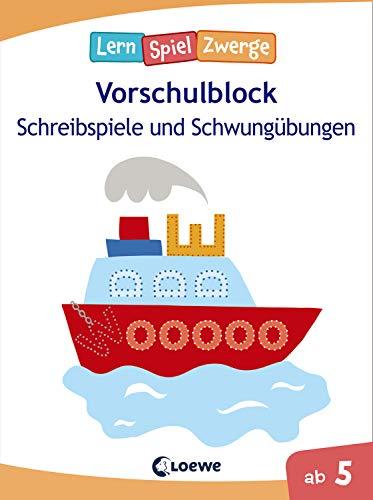 Die neuen Lernspielzwerge - Schreibspiele und Schwungübungen: Vorschulblock ab 5 Jahre