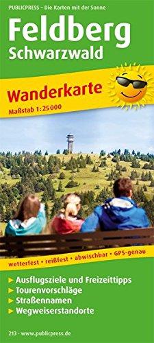 Feldberg: Wanderkarte mit Ausflugszielen, Einkehr- & Freizeittipps, Straßennamen, wetterfest, reißfest, abwischbar, GPS-genau. 1:25000