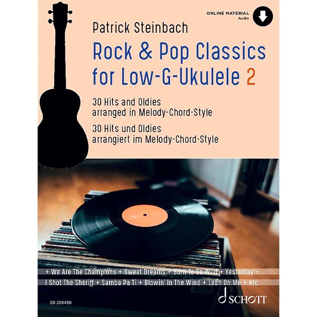 Rock & Pop Classics for "Low G"-Ukulele: 30 Hits und Oldies arrangiert im Melody-Chord-Stil. 2. Ukulele (Low G Stimmung). Songbook.