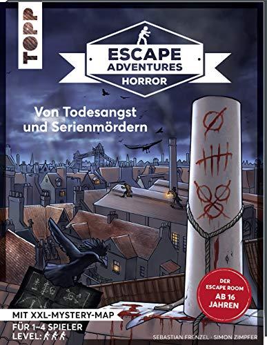 Escape Adventures HORROR – Von Todesangst und Serienmördern: Das ultimative Escape-Room-Erlebnis ab 16! Mit XXL-Mystery-Map für 1-4 Spieler. 90 Minuten Spielzeit