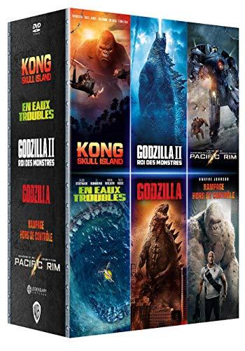 Coffret 5 films : godzilla 1 et 2 ; kong ; rampage ; en eaux troubles/the meg ; pacific rim [FR Import]