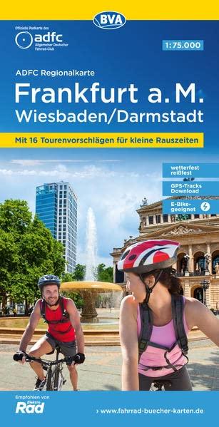 ADFC-Regionalkarte Frankfurt a. M. Wiesbaden /Darmstadt, 1:50.000, mit Tagestourenvorschlägen, reiß- und wetterfest, E-Bike-geeignet, GPS-Tracks-Download (ADFC-Regionalkarte 1:50.000)