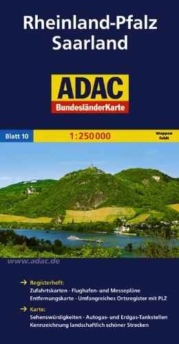 ADAC Bundesländerkarte Rheinland-Pfalz, Saarland 1:250.000