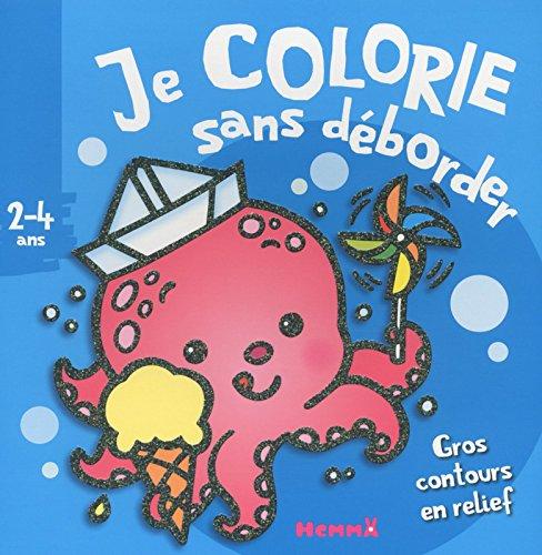 Je colorie sans déborder, 2-4 ans : été, pieuvre