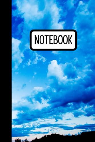 Notebook | Lined Paperback Journal | 6 x 9 Inches | 120 Pages | Blue Clouds | Sky