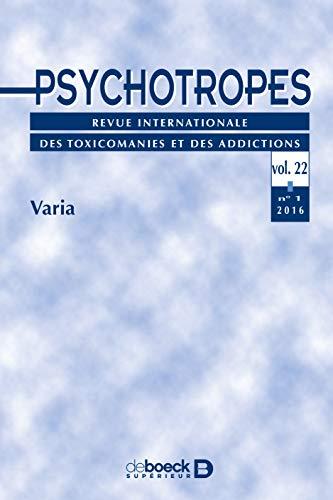 Psychotropes, n° 1 (2016)