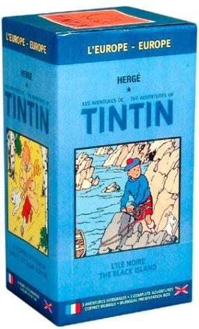 Tintin : coffret bilingue bleu