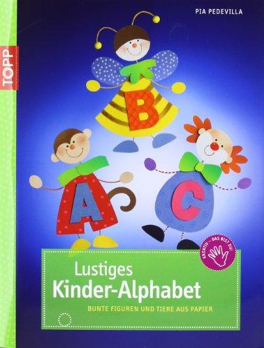 Lustiges Kinder-Alphabet: Figuren und Tiere aus Papier