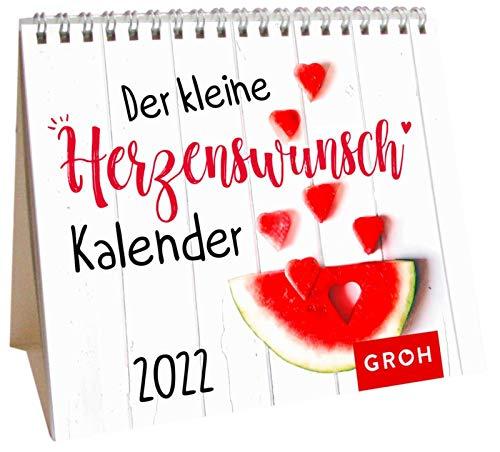 Der kleine Herzenswunschkalender 2022: Mini-Monatskalender. Kleiner Aufstellkalender mit Monatskalendarium