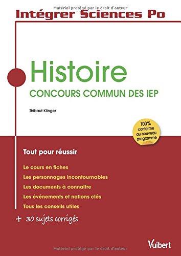 Histoire : concours commun des IEP