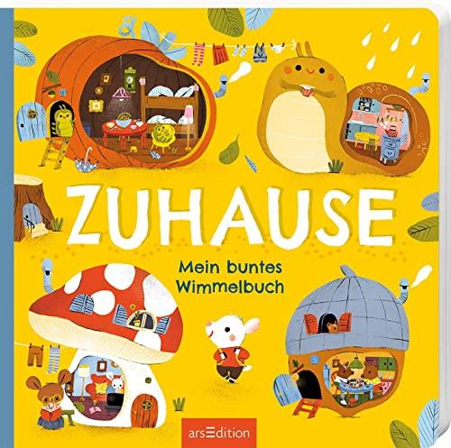 Zuhause: Mein buntes Wimmelbuch | Kunterbuntes Wimmelbuch mit spannenden Tierhäuschen für Kinder ab 18 Monaten