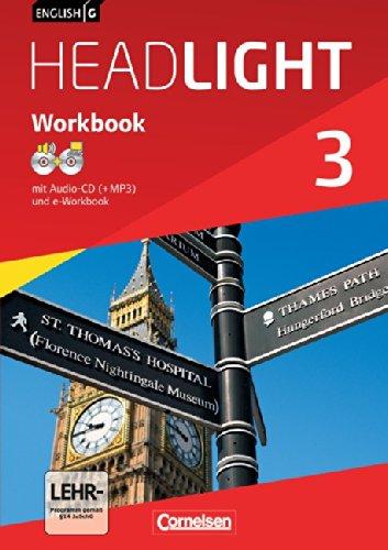 English G Headlight - Allgemeine Ausgabe: Band 3: 7. Schuljahr - Workbook mit CD-ROM (e-Workbook) und Audio-CD: Audio-Dateien auch als MP3