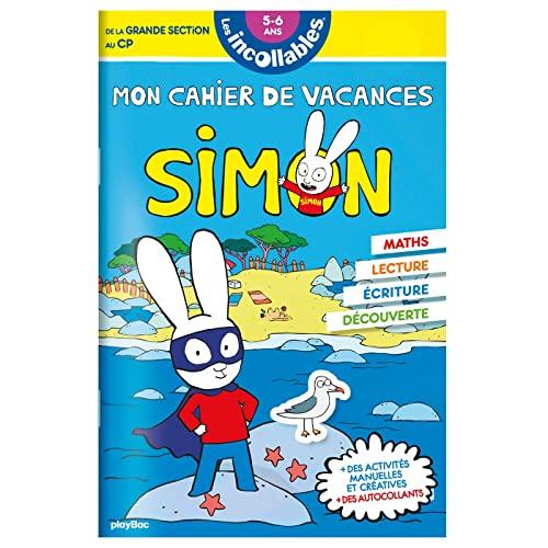 Mon cahier de vacances Simon : de la grande section au CP, 5-6 ans : maths, lecture, écriture, découverte