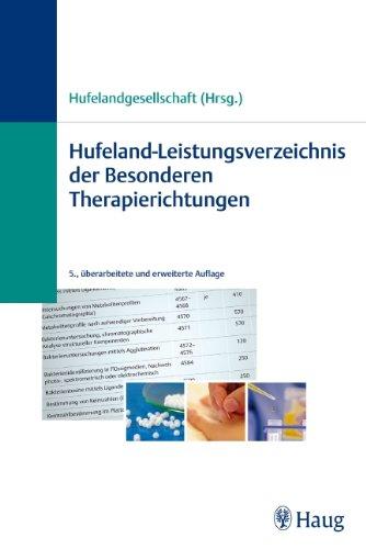 Hufeland-Leistungsverzeichnis der Besonderen Therapierichtungen