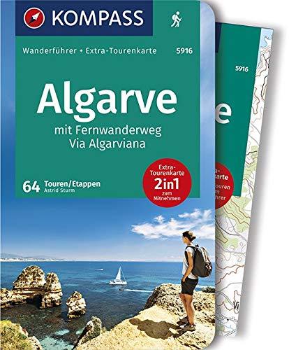 KOMPASS Wanderführer Algarve mit Fernwanderweg Via Algarviana: Wanderführer mit Extra-Tourenkarte 1:50000, 64 Touren, GPX-Daten zum Download.