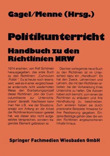 Politikunterricht: Handbuch zu den Richtlinien NRW