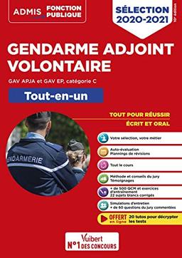 Gendarme adjoint volontaire : GAV APJA et GAV EP, catégorie C, tout-en-un : sélection 2020-2021