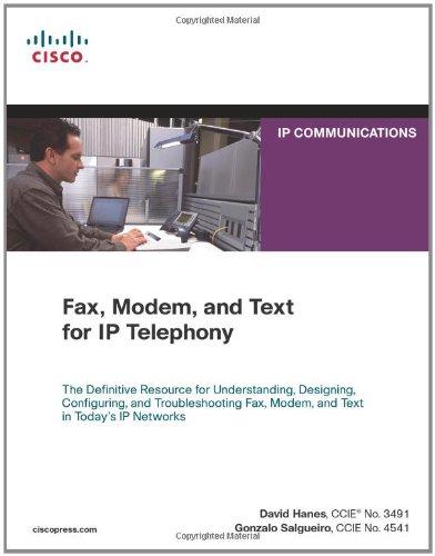 Fax, Modem, and Text for IP Telephony (IP Communications (Paperback))