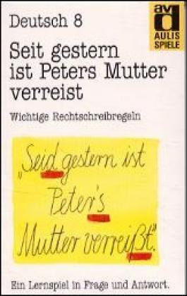 Aulis Kartenspiele. Faltschachtel mit 80 Spielkarten, 1 Spielanleitung und 1 Lösungskarte. Kartenformat 8,9 × 5,7 cm: Aulis Spiele, Deutsch, Nr.8, Seit gestern ist Peters Mutter verreist