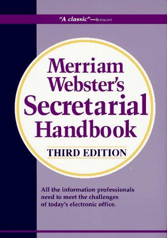 Merriam-Webster's Secretarial Handbook