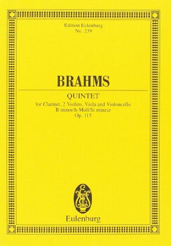 Quintett h-Moll op.115, Klarinette und Streichquartett, Partitur