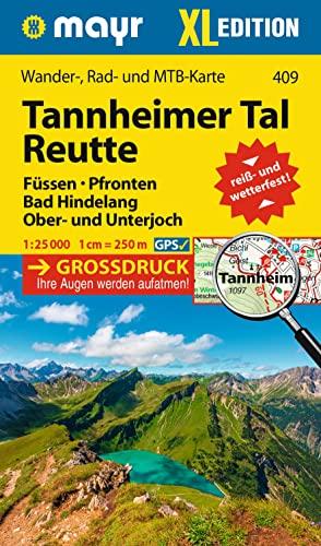 Mayr Wanderkarte Tannheimer Tal, Reutte XL 1:25.000: Wander-, Rad- und Mountainbikekarte, extra grossdruck, reiß- und wetterfest