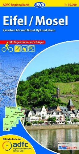 ADFC-Regionalkarte Eifel/ Mosel mit Tagestouren-Vorschlägen, 1:75.000, reiß- und wetterfest, GPS-Tracks Download: Zwischen Ahr und Mosel, Kyll und Rhein