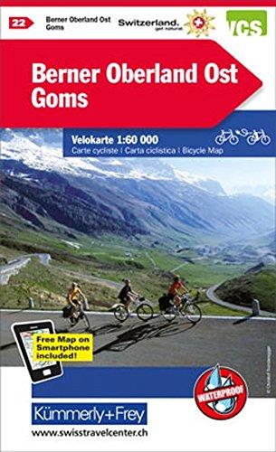 Berner Oberland Ost - Goms: Nr. 22, Velokarte, 1:60 000, waterproof, Freemap on Smartphone included (Kümmerly+Frey Velokarten)