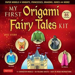 My First Origami Fairy Tales Kit: Paper Models of Knights, Princesses, Dragons, 11 Character Models-36 Folding Sheets-Easy-to-Read Instructions, Story ... Instructions, Story Backdrops, 85 Stickers