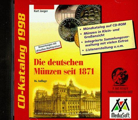 Die deutschen Münzen seit 1871. CD- ROM für Windows ab 3.1