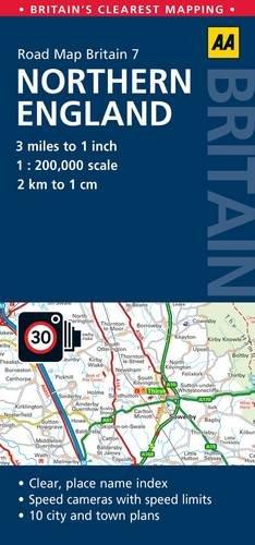 AA Road Map Britain Northern England