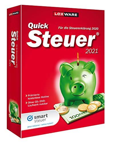 Lexware QuickSteuer 2021 für das Steuerjahr 2020|Minibox|Einfache und schnelle Steuererklärungs-Software für Arbeitnehmer, Familien, Vermieter, Studenten und Rentner|Standard|1|1 Jahr|PC|Disc