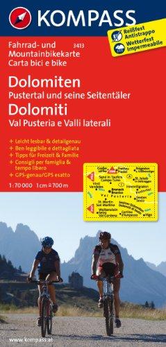 Dolomiten - Pustertal und seine Seitentäler / Dolomiti - Val Pusteria e Valli laterali: Fahrrad- und Mountainbikekarte. GPS-genau. 1:70000 (KOMPASS-Fahrradkarten International)