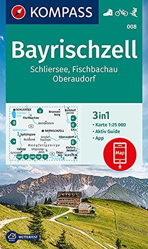 KOMPASS Wanderkarte 008 Bayrischzell, Schliersee, Fischbachau, Oberaudorf: 3in1 Wanderkarte 1:25000 mit Aktiv Guide inklusive Karte zur offline ... (KOMPASS-Wanderkarten, 008, Band 8)