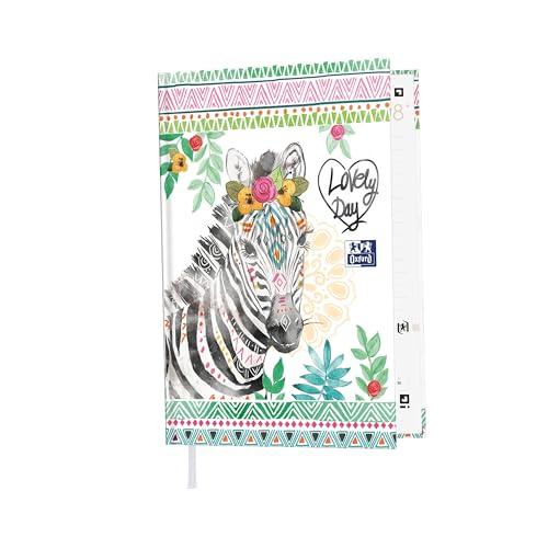 Oxford Schülerkalender Boho Chic 2020 – 2021 Format 12 x 18 cm Tageskalender 352 Seiten Einband Motiv Zebra