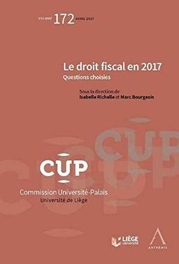 Le droit fiscal en 2017 : questions choisies