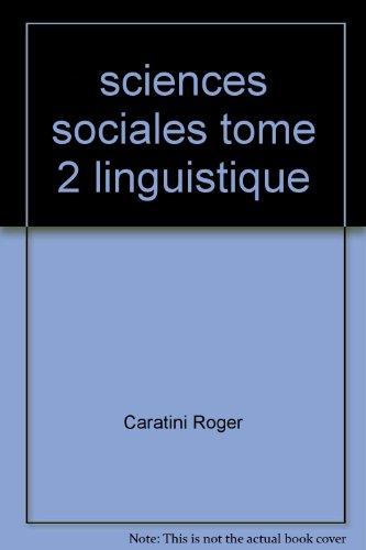 sciences sociales tome 2 linguistique