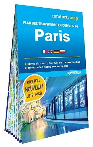 Plan des transports en commun de Paris (carte format poche laminée - plan de ville)