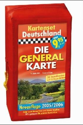 Die Generalkarten Deutschland Pocket, 10 Doppel-Blätter (Kartenset)