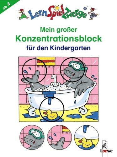 LernSpielZwerge Übungsblock: Mein großer Konzentrationsblock für den Kindergarten