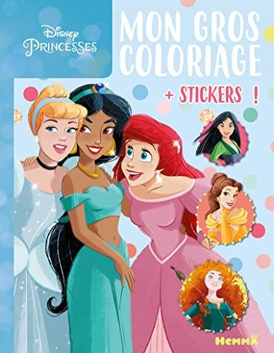 Disney Princesses : Mon gros coloriage + stickers ! (Cendrillon, Jasmine, Ariel)