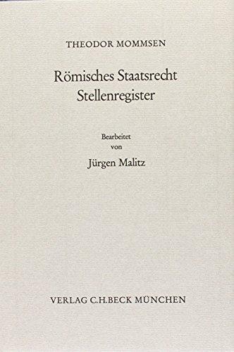 Römisches Staatsrecht: Stellenregister