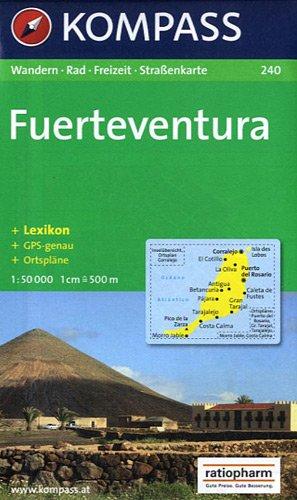 Kompass Karten, Fuerteventura: Wandern, Rad, Freizeit, Strassenkarte (Carte de Randon)